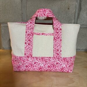 Handmade Floral Pink Tote Bag